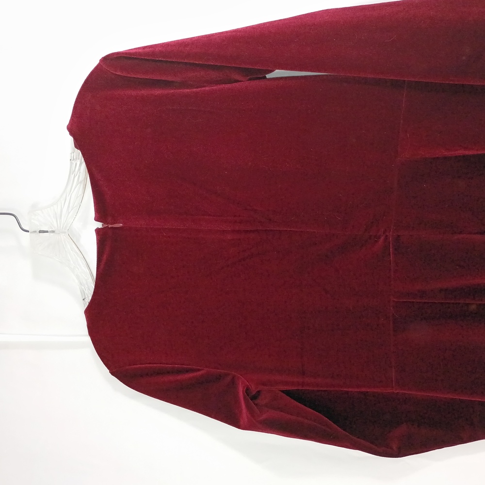 Lands' End, Women's Long Sleeve Dress - Deep Red - Picture 5 of 7